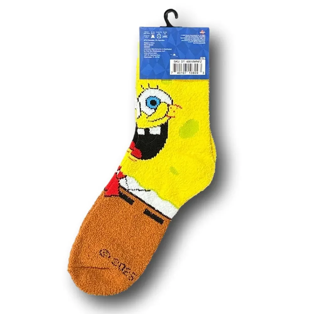 3/$20 Sponge Bob Square Pants Funny Novelty Cozy Socks - NWT